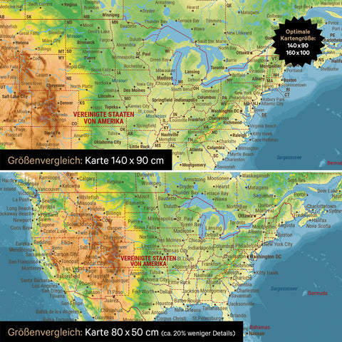 Mappa topografica del mondo per puntine TRAVEL® – Topo multicolore