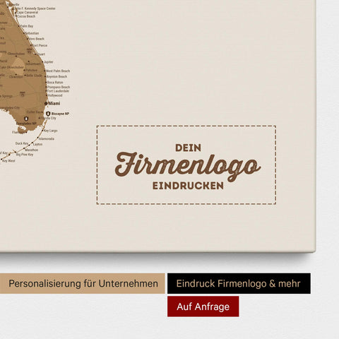Mappa degli USA per puntine TRAVEL® – Bronzo