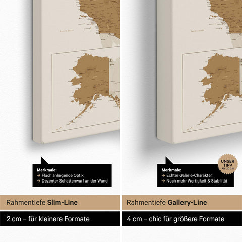 Mappa degli USA per puntine TRAVEL® – Bronzo