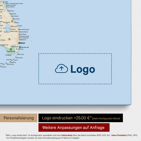 Mappa degli USA con puntine TRAVEL® – Multicolore Classico