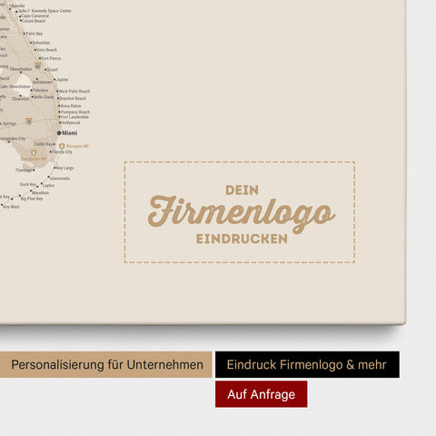 Mappa degli USA per puntine TRAVEL® – Oro