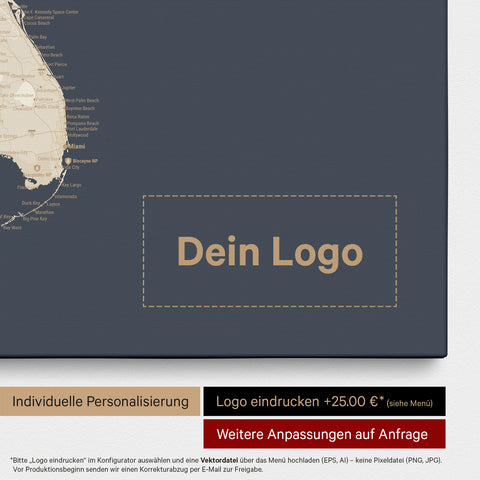 Mappa degli USA per puntine TRAVEL® – Hale Navy (Blu scuro)