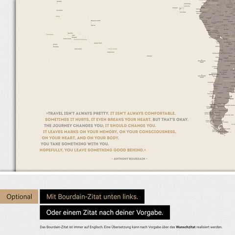 Mappa del mondo ANTARCTICA® Magnetboard – Opaco multicolore