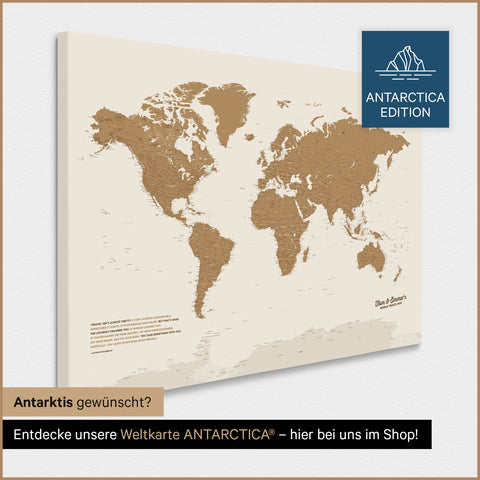 Mappa del mondo per puntine TRAVEL® – Bronzo