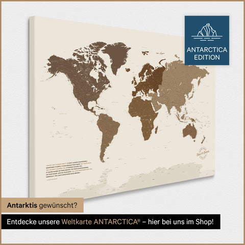 Mappa del mondo per puntine TRAVEL® – Multicolor Brown
