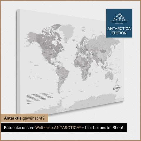 Mappa del mondo per puntine TRAVEL® – Multicolor Gray