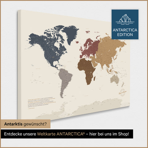 Mappa del mondo per puntine TRAVEL® – Multicolor Matt