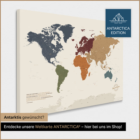 Mappa del mondo per puntine TRAVEL® – Multicolor Vivid