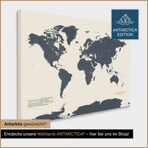 Mappa del mondo per puntine TRAVEL® – Navy Light