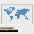 Mappa del mondo in versione standard neutra e colore blu