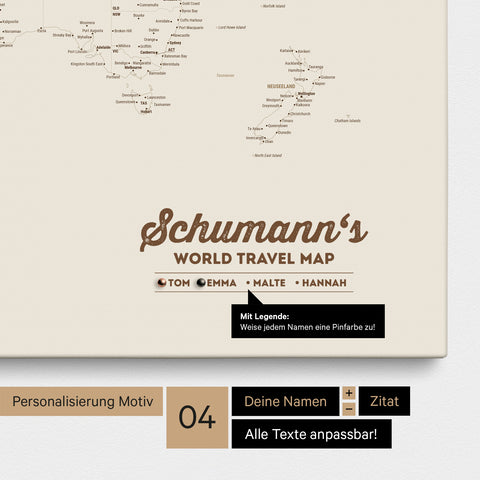 Personalisierung Motiv 4 mit Namen für die ganze Familie sowie mit Legende