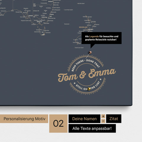 Personalisierung Motiv 2 mit Kreisdesign und Legende