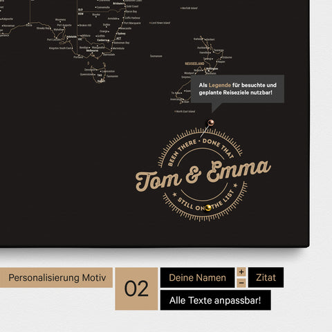 Personalisierung Motiv 2 mit Kreisdesign und Legende