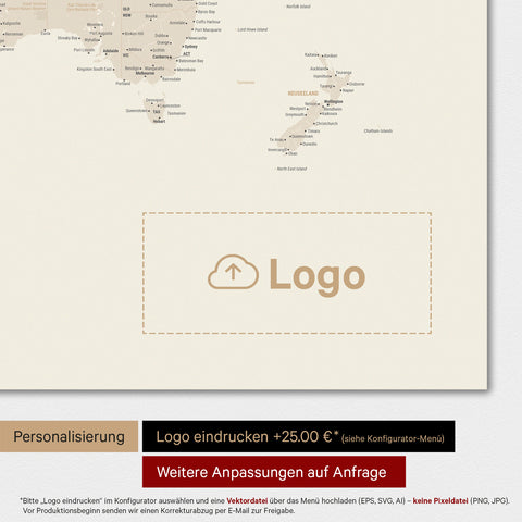 Mappa del mondo TRAVEL® poster premium – Oro