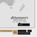Mappa del mondo in colore grigio chiaro con personalizzazione come logo familiare
