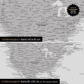 Confronto dimensioni di una mappa del mondo su tela nei formati 140 x 90 cm e 80 x 50 cm