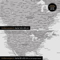 Confronto dimensioni di una mappa del mondo su tela nei formati 140 x 90 cm e 80 x 50 cm