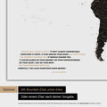 Mappa del mondo in colore Nero Chiaro con citazione stampata di Anthony Bourdain, che può essere sostituita con qualsiasi altra citazione durante la personalizzazione