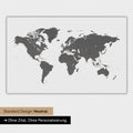 Mappa del mondo in versione standard neutra e colore Colore Grigio Chiaro