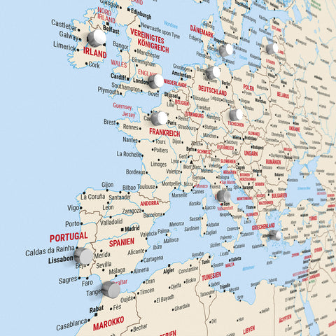 Mappa del mondo TRAVEL® poster magnetico – Multicolor Classic