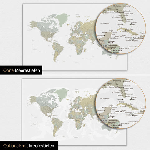 Mappa del mondo TRAVEL® poster magnetico – Multicolor Sage
