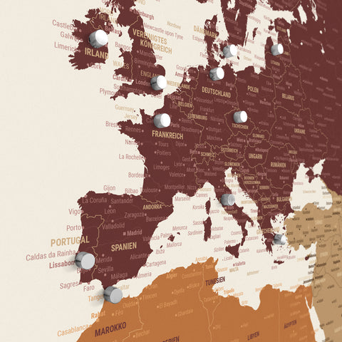 Mappa del mondo TRAVEL® poster magnetico – Multicolor Vivid