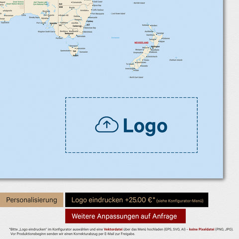 Mappa del mondo TRAVEL® poster premium – Multicolor Classic