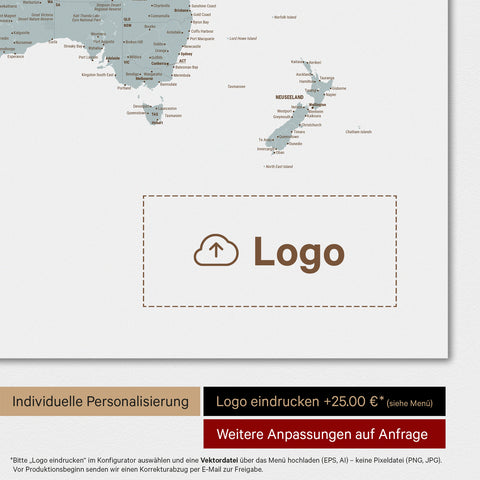 Mappa del mondo TRAVEL® poster premium – Multicolore chiaro