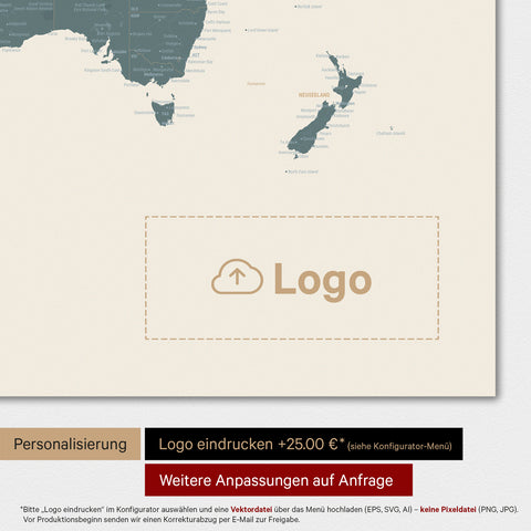 Mappa del mondo TRAVEL® poster premium – Multicolor Vivid