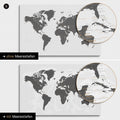 Mappa del mondo in grigio chiaro con profondità marine bidimensionali