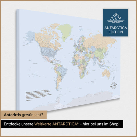 Mappa politica del mondo per puntine TRAVEL® – Multicolor Atlas