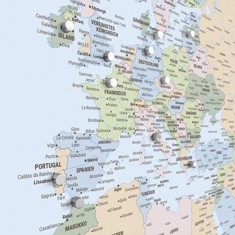 Mappa del mondo TRAVEL® poster magnetico – Multicolor Atlas