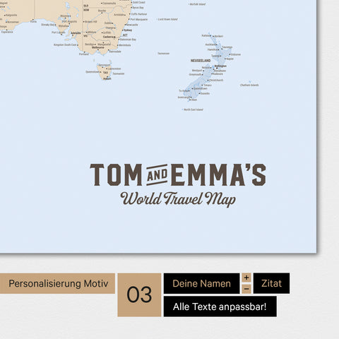 Mappa politica del mondo a colori multicolore Atlante con un logo vintage come personalizzazione moderna