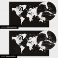Mappa del mondo in bianco e nero con profondità marine bidimensionali